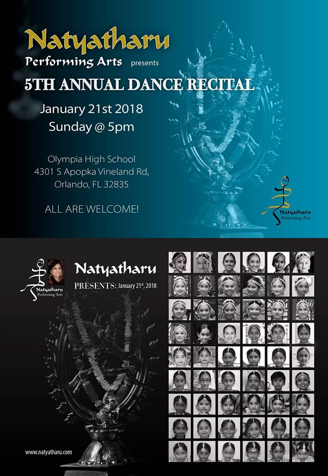 Indian Dance Recital by the Natyatharu Students