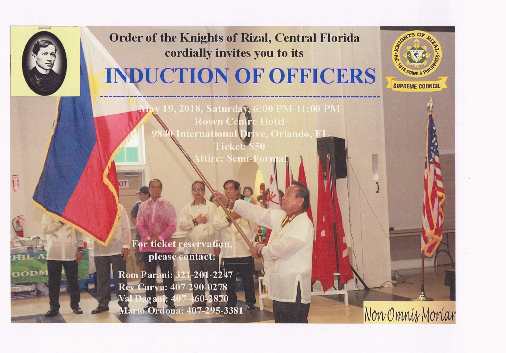 Knights of Rizal, Central Florida Chapter Induction of Officers