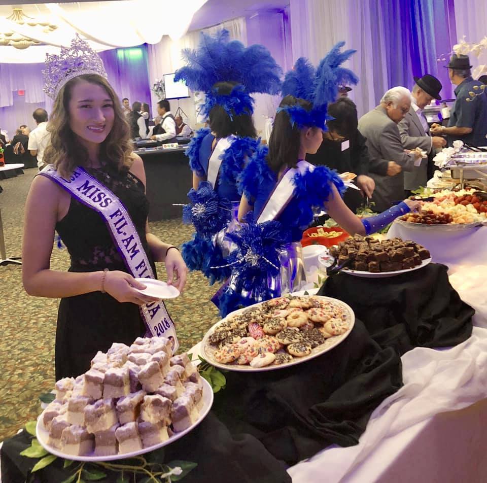 Miss Fil-Am USA 2018 enjoying the sumptuous buffet