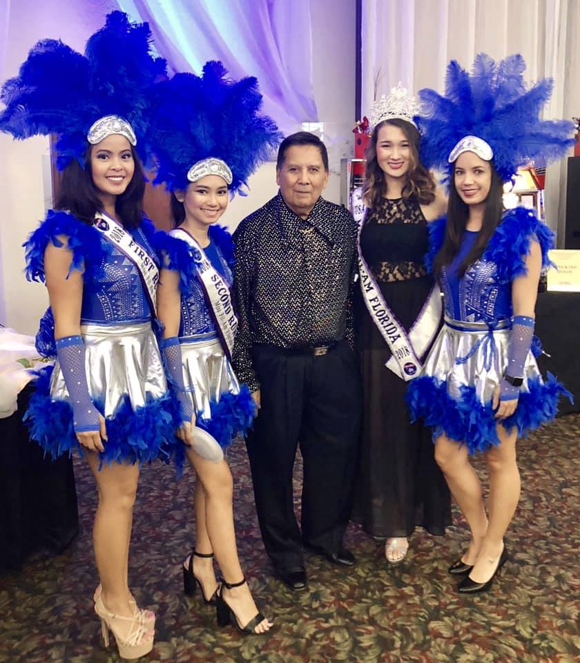 GK USA Chairman Dr. Jose Raffinan with the Miss Fil-Am USA 2018 Pageant winner and contestants.