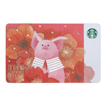 TEN Starbucks 10 New US 2019 New Year  Year of the Pig Cards 