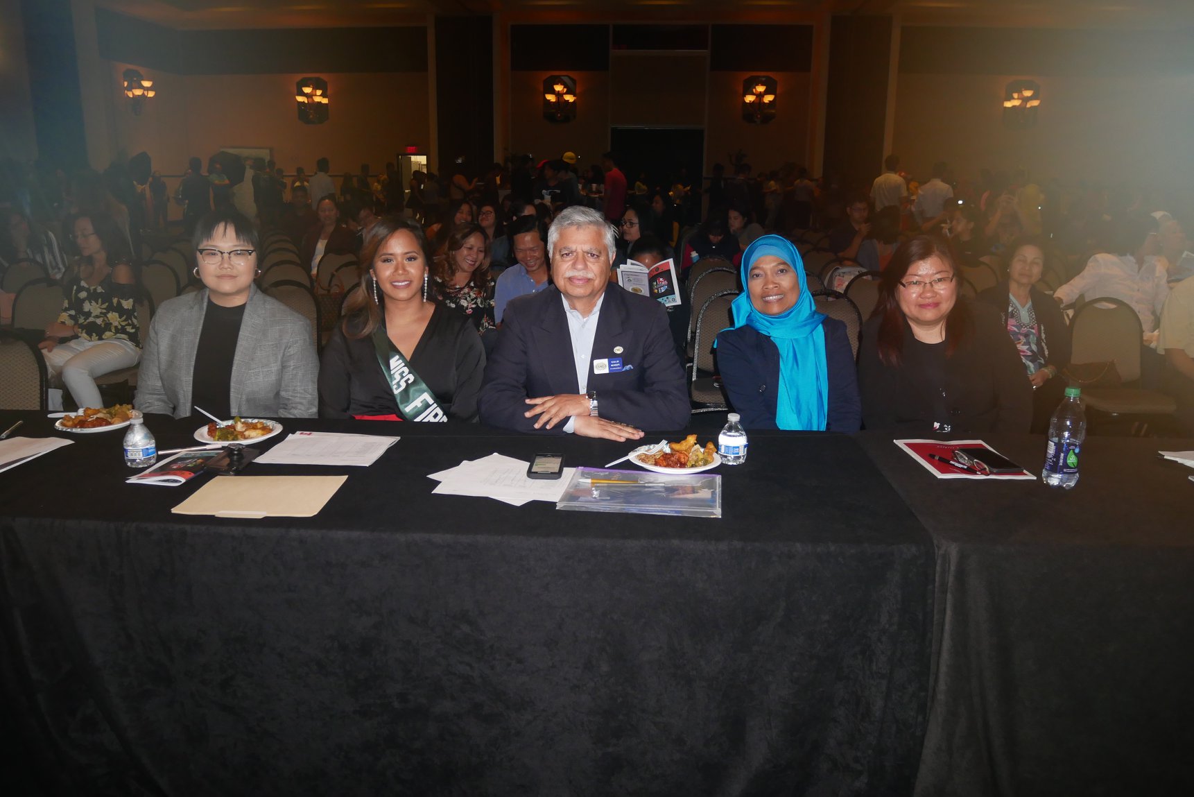 UCF ASA Scholarship pageant 2019Judges: Sunmi Park, Allison Dizon, Khalid Muneer, Rosidan Harris, and Pauline Ho. — with Khalid Muneer, Rosidah Siegel Harris and Pauline Lau Ho.