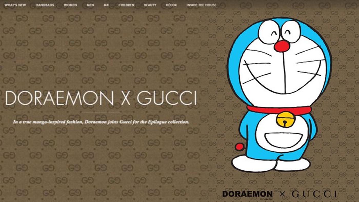 Love Doraemon Love Luxury Brand Gucci Asia Trend