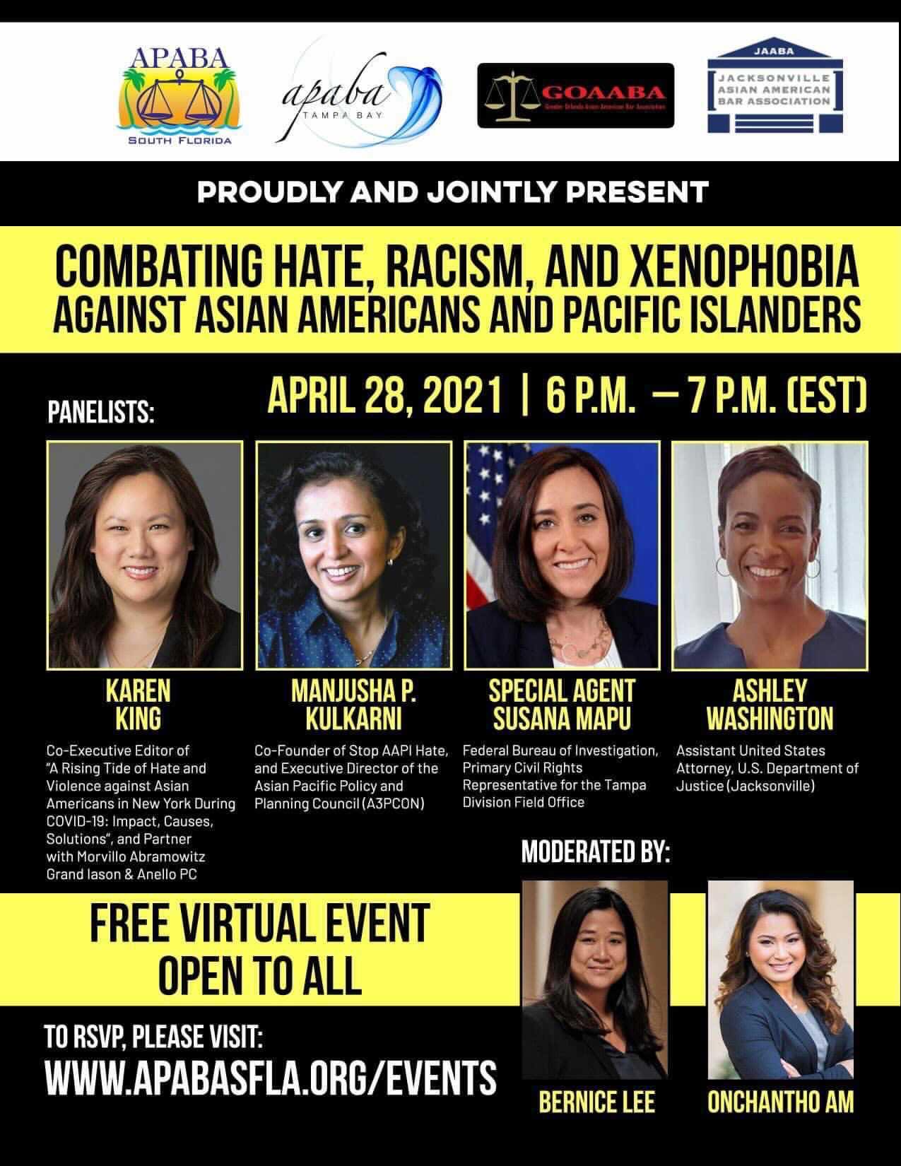 Combating Hate, Racism, and Xenophobia Against Asian Americans and Pacific Islanders