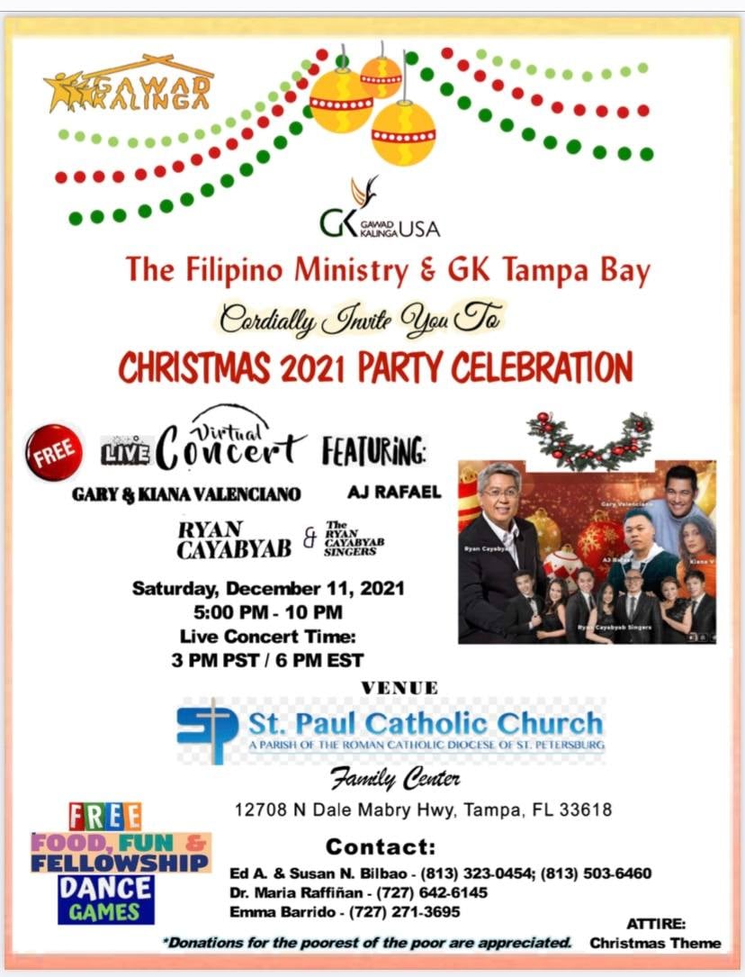 Tampa Bay Filipino Community Christmas 2021 Party Celebration