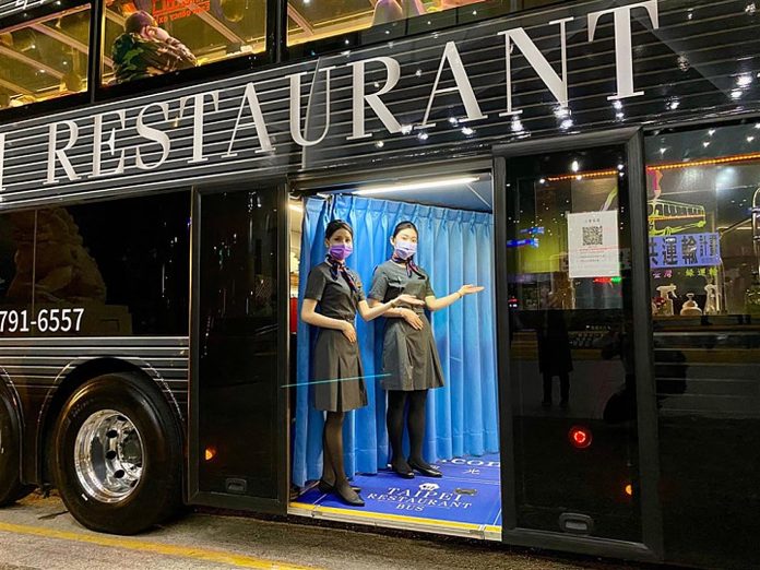 Taipei sightseeing restaurant bus