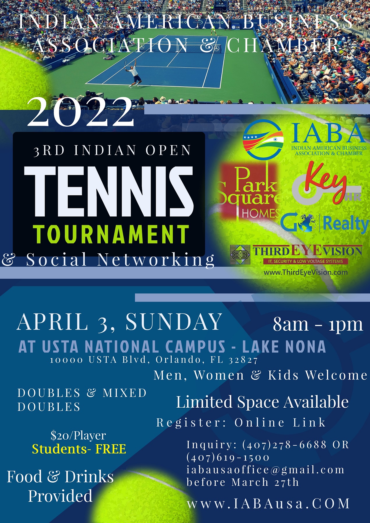 IABA Tennis Tournament at USTA - Lake Nona