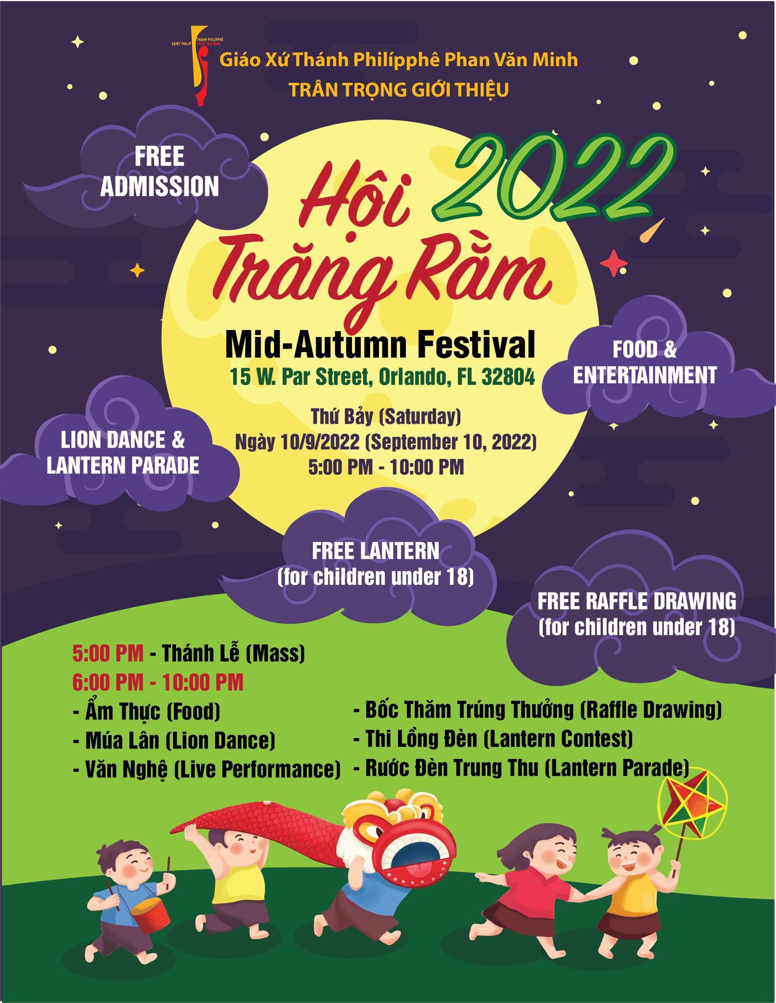 Saint Philip Phan Van Minh Catholic Church Mid-Autumn Festival