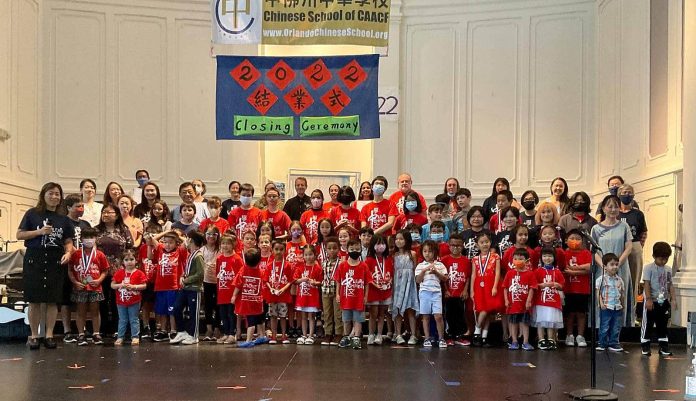 Orlando Chinese School of CAACF held their closing ceremony at the Lake Highland Charles Clayton auditorium