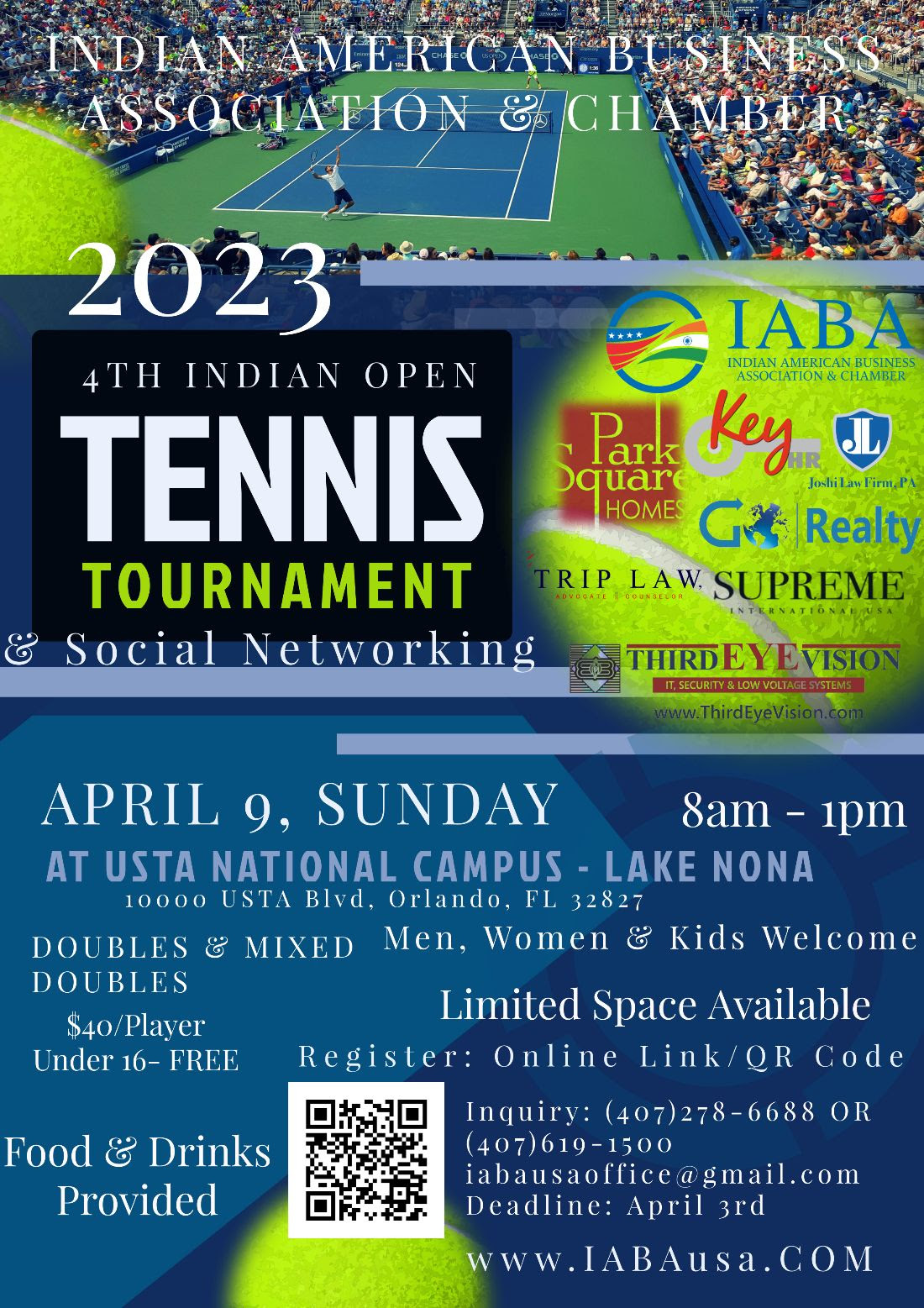 IABA- Tennis Tournament & Outdoor Social Networking