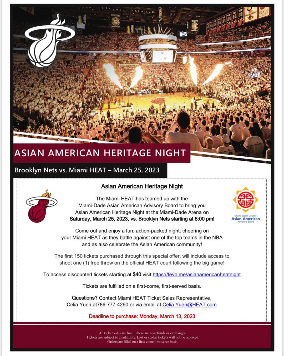 Asian American Heritage Night: Miami HEAT vs. Brooklyn Nets - Asia Trend