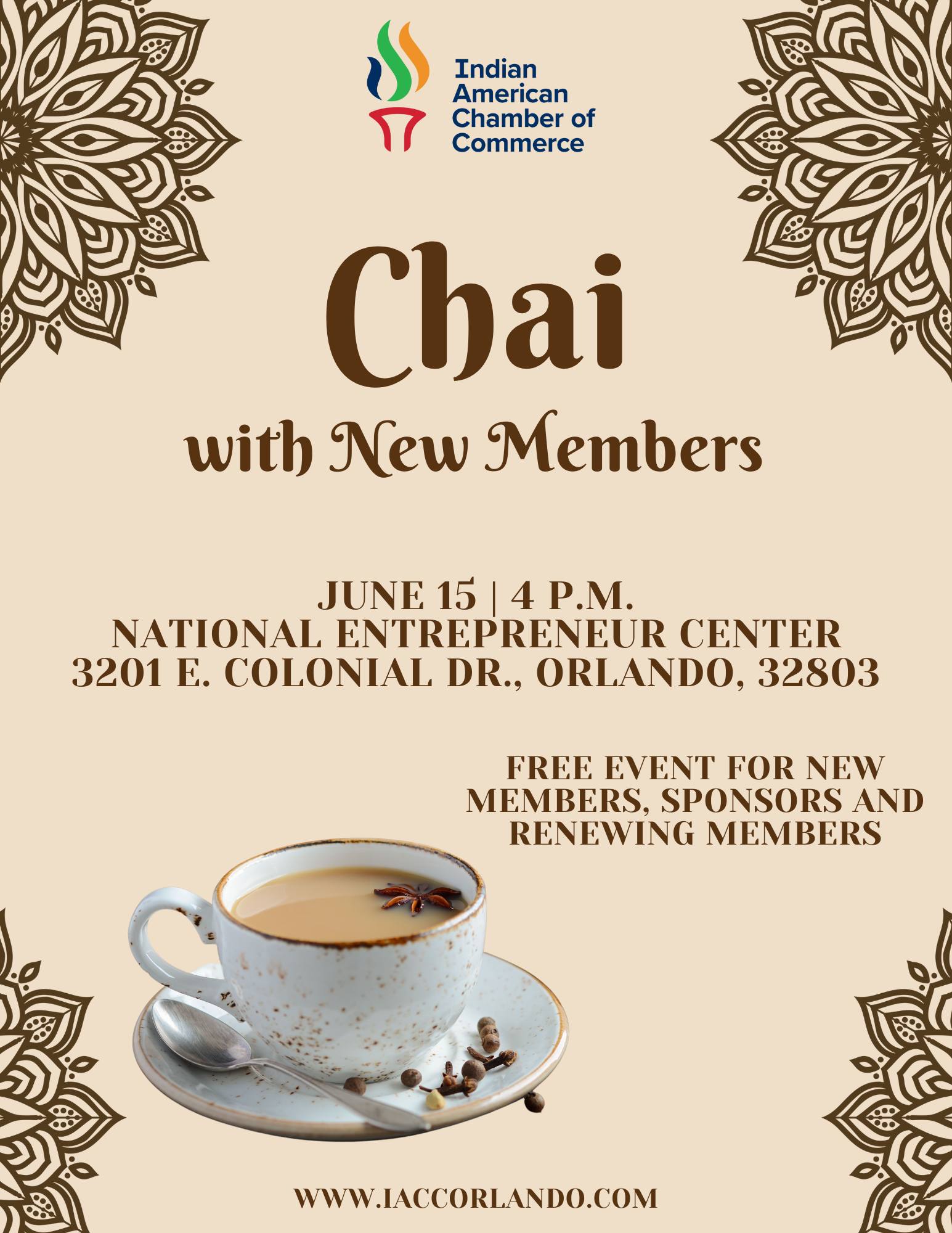 Chai with IACC New Members