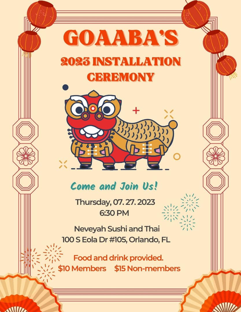 GOAABA Board Installation Ceremony and Celebration