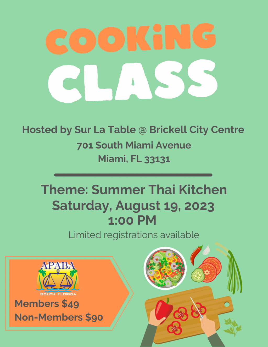 APABA Cooking Class: Hosted by Sur La Table