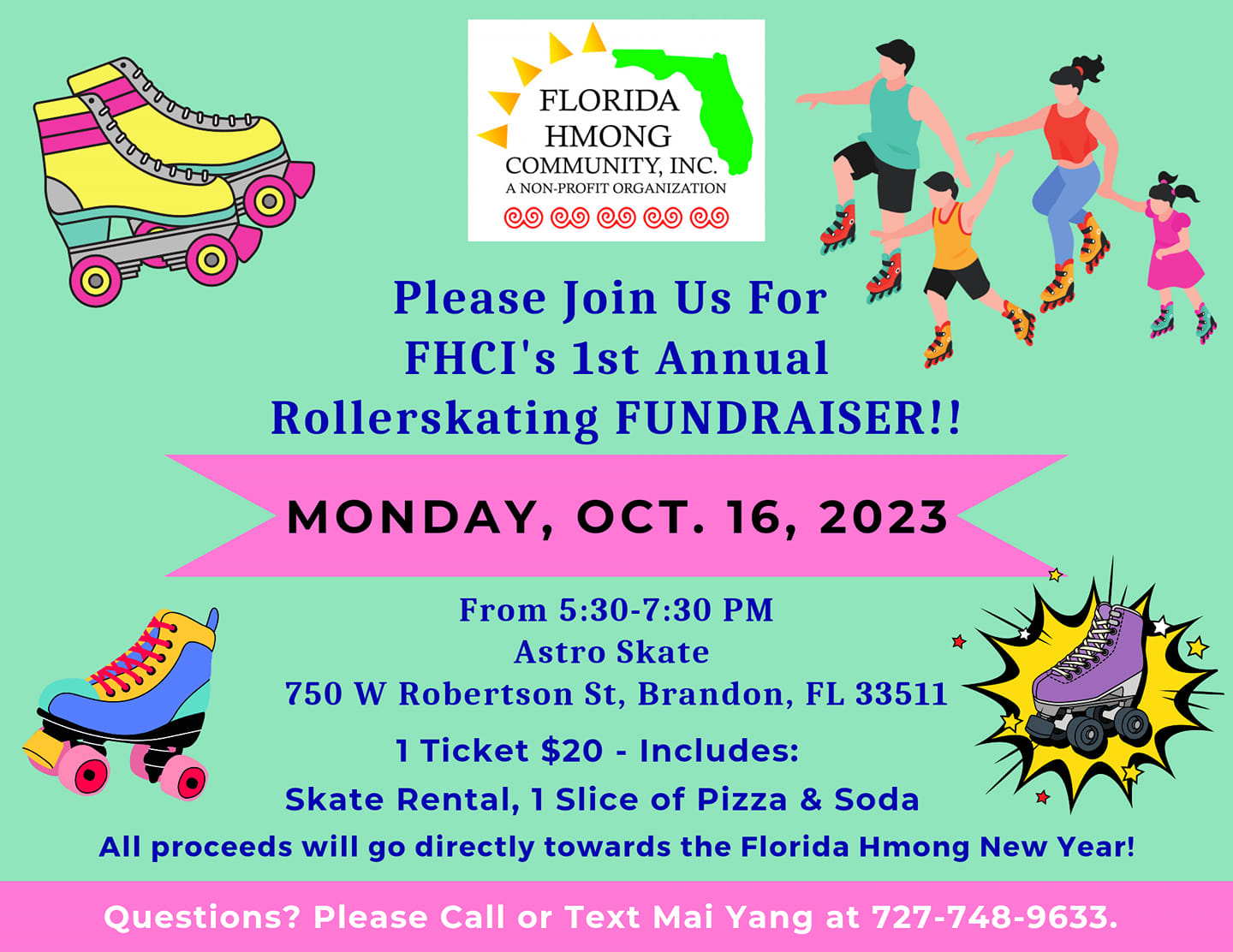 Florida Hmong 1st Annual Rollerskating Fundraiser