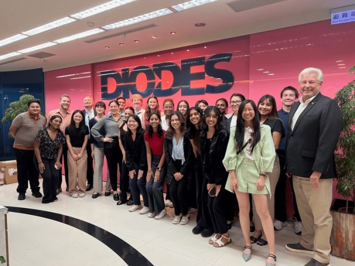 UTD Taiwan Cultural and Business Experience Students at Diodes Semiconductor in August 2023
