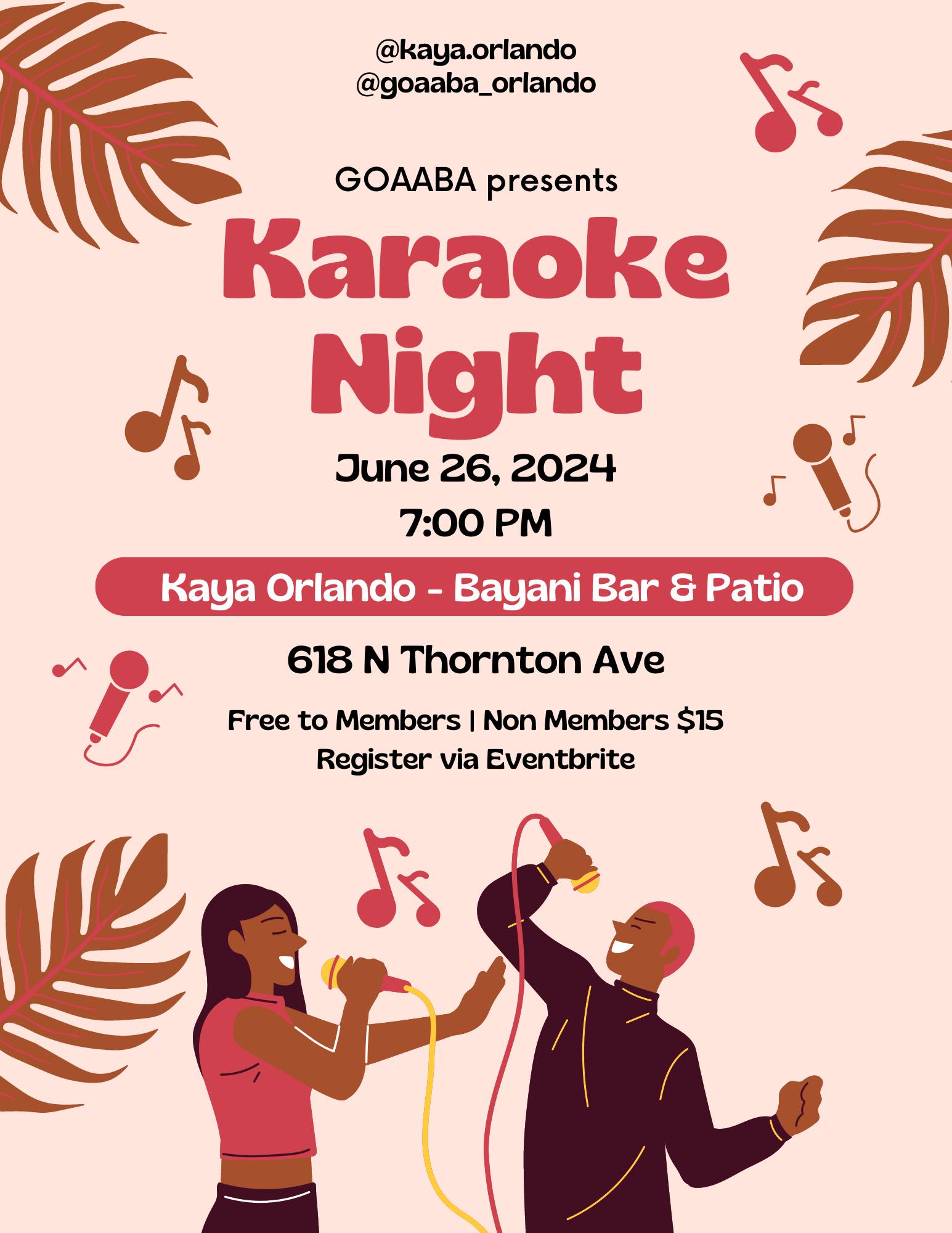 GOAABA Karaoke Night