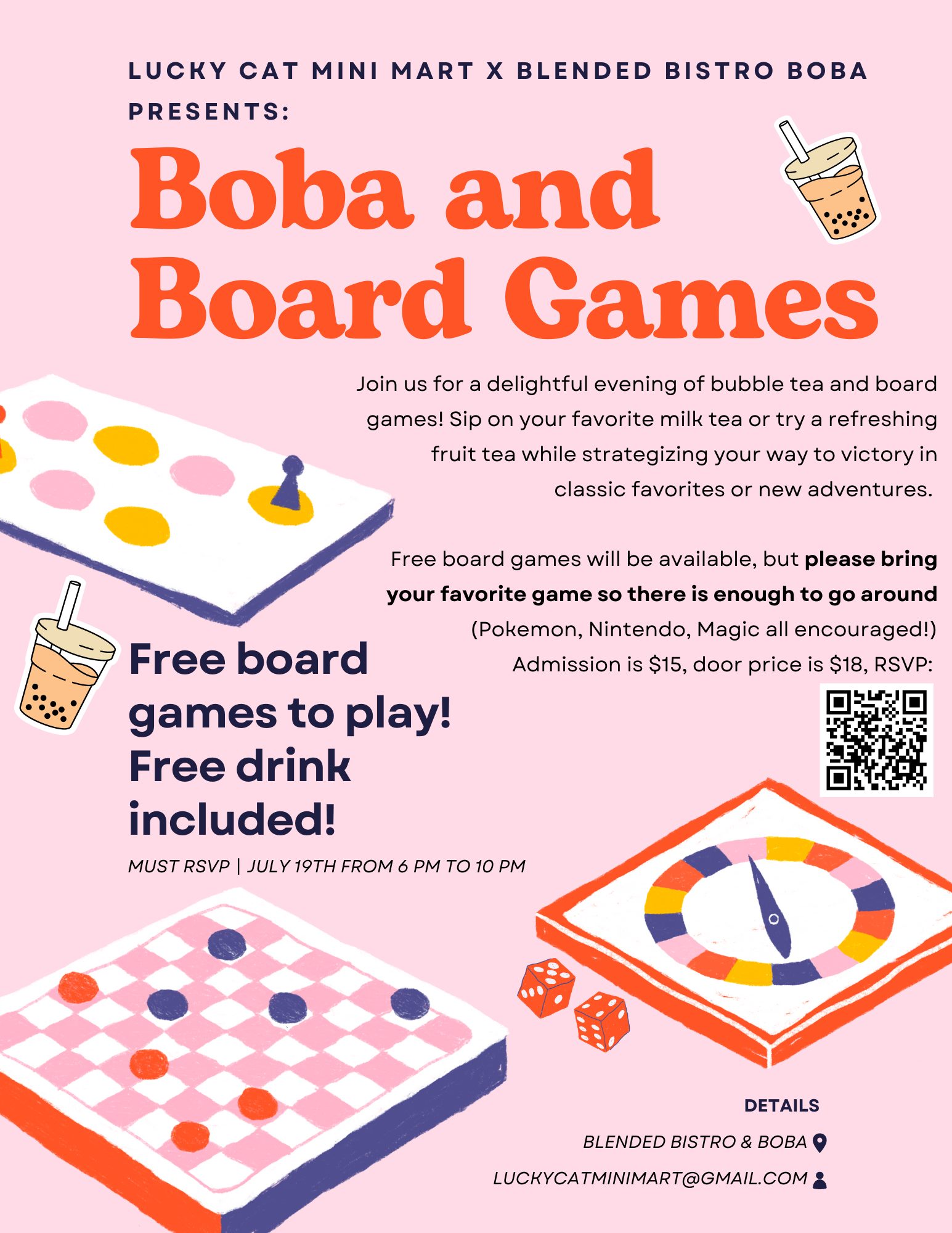Pink Playful Board Games