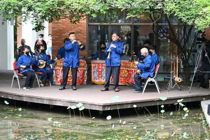 One of Taiwan's oldest Hakka Eight-Tone bands performs during a festival in Hsinchu County. Photo courtesy of the Hsinchu County Government