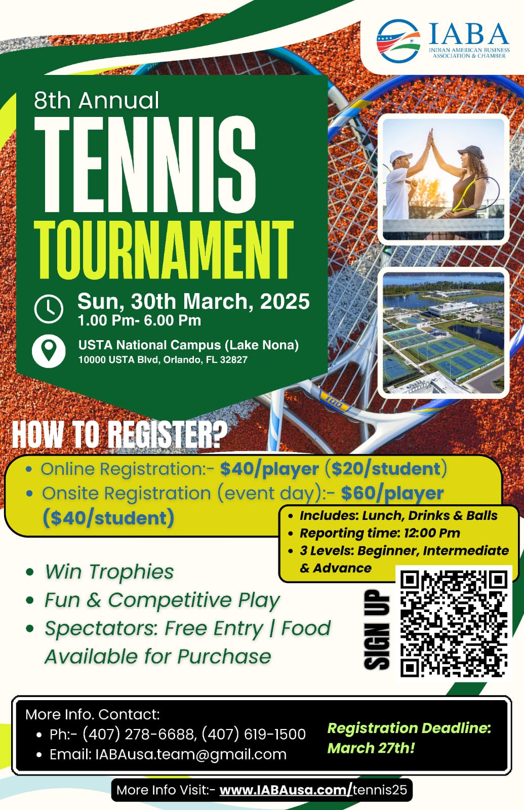 IABA- Tennis Tournament & Outdoor Social Networking