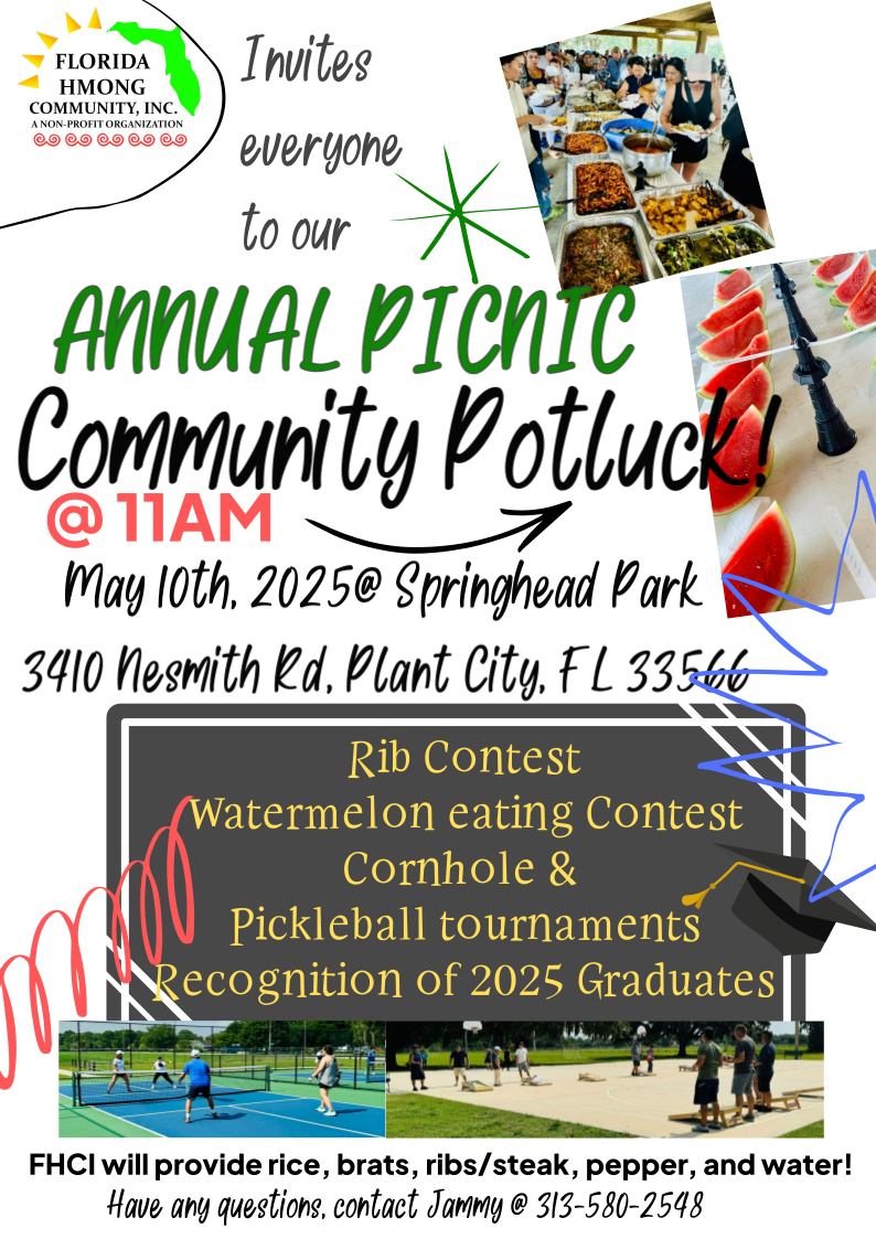 annual Florida Hmong Community Inc. Potluck Picnic