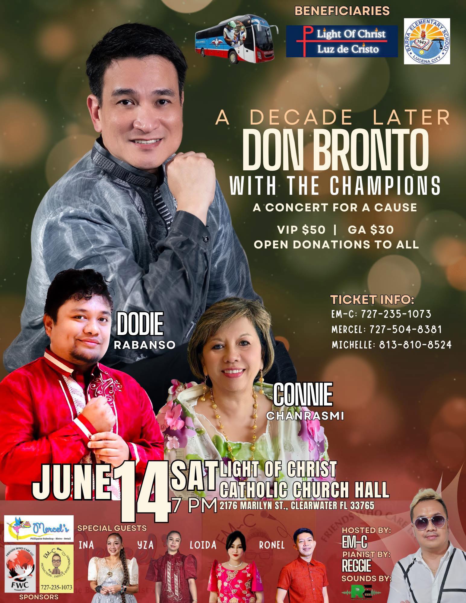 Don Bronto with the Champions concert