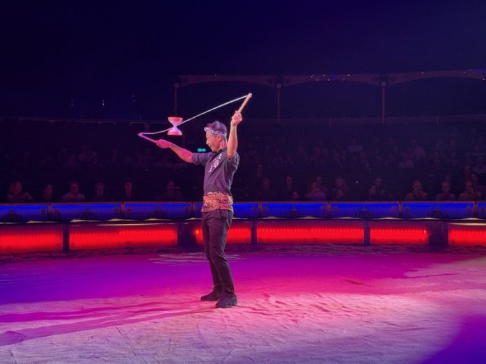 Taiwanese diabolo artist Chu Chuan-ho. CNA photo Sept. 27, 2025 Taiwanese diabolo artist Chu Chuan-ho