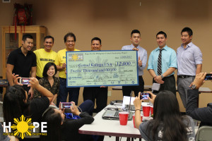 Hope for the Philippines Check presentation to the Gawad Kalinga Foundation