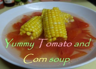 Anti-aging Super Star Yummy Tomato and Corn soup