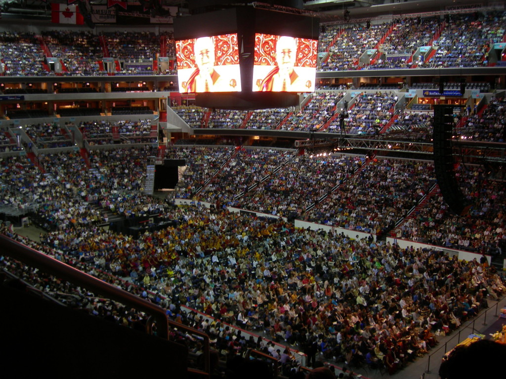 His Holiness the Dalai Lama hosts the 2011 Kalachakra for World Peace in front of sold out crowds at the Verizon Center in Washington D.C.