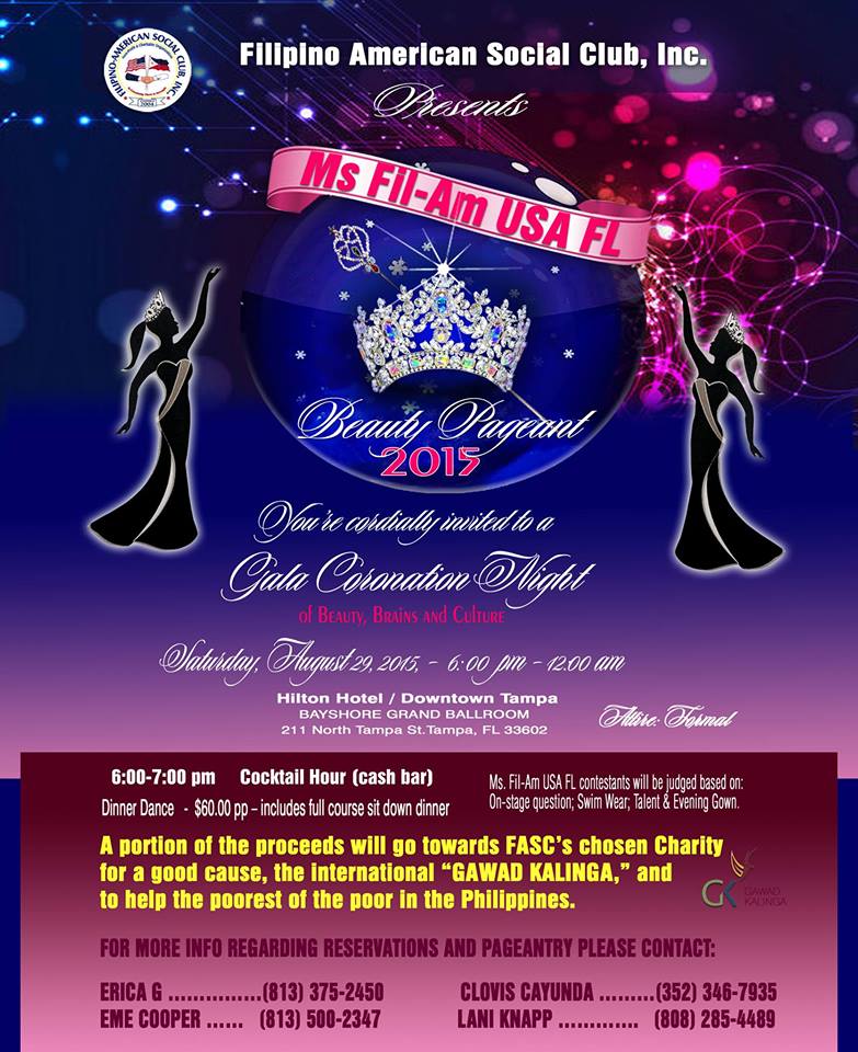 FASC Presents Ms. Fil-Am USA FL Beauty Pageant 2015