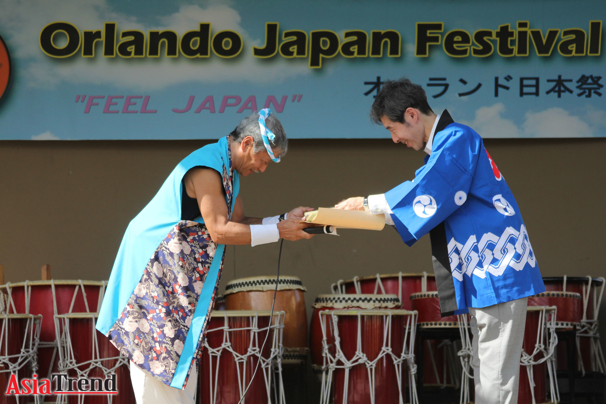 Taiko master Mr. Ishikura receives the Japanese Foreign Minister's Commendations 2015