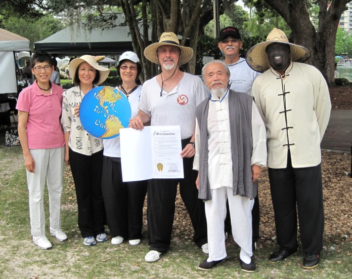 Orlando Tai Chi enthusiasts “happy” with the signed proclamation, and to be a part of this “World Wide Event”! Sifu Sam Winters (Organizer) Welcoming all participants to “the event”