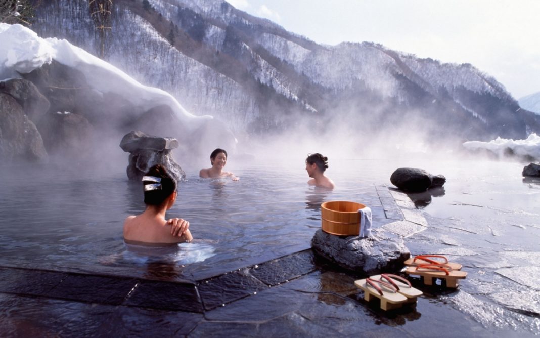 Learn How To Enjoy A Japanese Ryokan With Hot Springs Asia Trend   Onsen In Winter 1068x668 