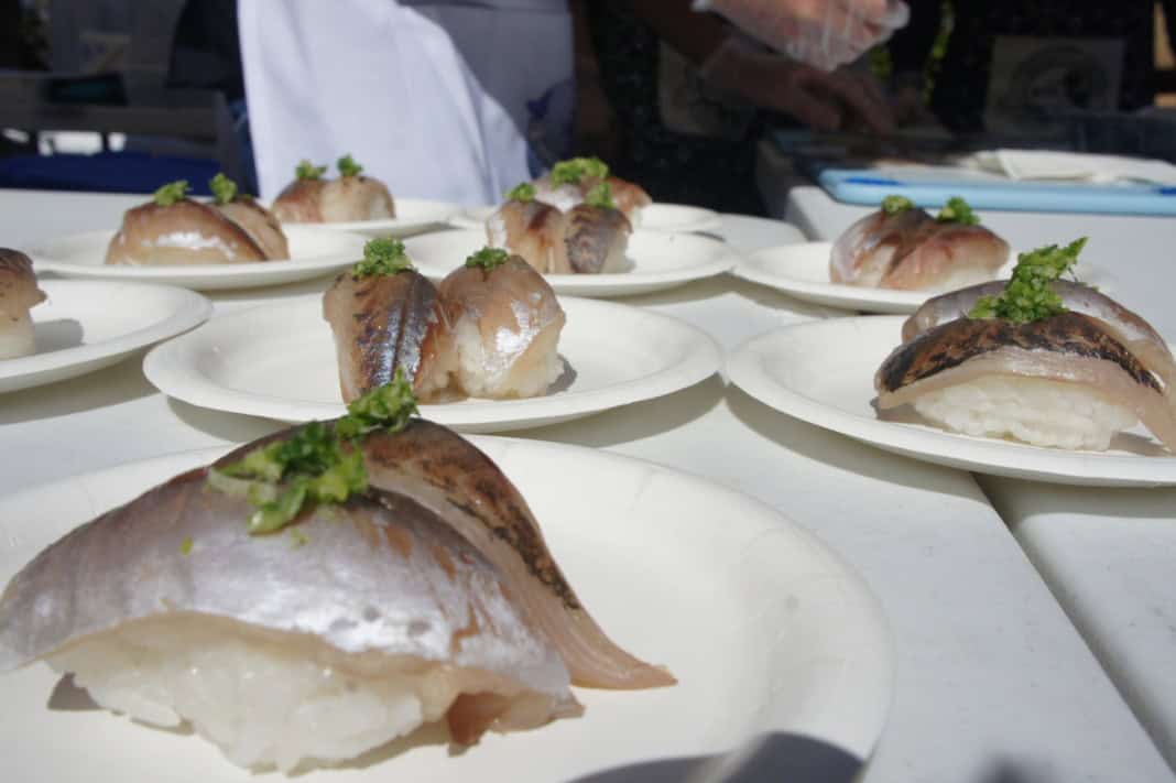Wild Jack Horse Mackerel Nigiri Sushi from Mitsukoshi of Epcot&rsquo;s Japan Pavilion