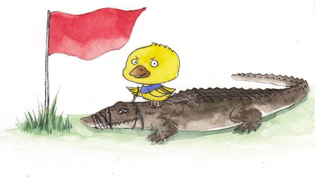 Yellow duck n crocodile 3